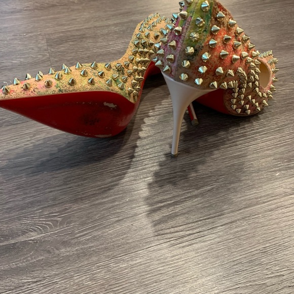 Christian Louboutin Multi Color Follies Spiked - Picture 2 of 6